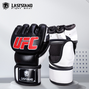 Guantes de Boxeo GINGPAI LASTSTAND de Medio Dedo para Lucha UFC MMA con Acolchado de Encaje Elásticos para <span class=keywords><strong>Entrenamiento</strong></span> y Sparring de <span class=keywords><strong>Kick</strong></span> <span class=keywords><strong>Boxing</strong></span> para Sanda - Product Image 6