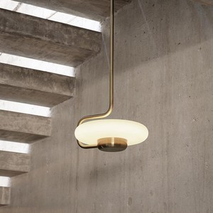 Modern Minimalist Pendant <b>Light</b> Gold E27 LED Long Shape Bedroom Study <b>Lighting</b> - Product Image 4