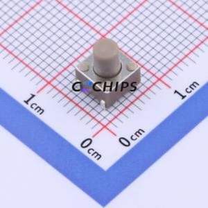 TL3301EF100QJ Tactile Switch SMD,6x6mm Switch Single Pole Single Throw Round Button 1N Vertical Mount - Product Image 1