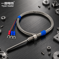 Sonde de température en acier inoxydable de type J/K, thermocouple avec boîtier à ressort, tube chauffant