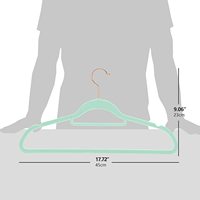 Cintres en velours de qualité supérieure avec barre pour cravate, cintres vert menthe, antidérapants, gain de place, cintres pour vêtements