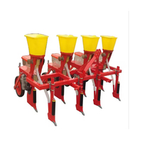 Machine agricole montée sur tracteur 4 rangées planteur de précision maïs et haricots avec semoir d'engrais pour l'agriculture de précision