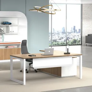 Mobilier personnalisé de bureau modulaire au design moderne Gestion des câbles Système de bureau Poste de travail pour 2 4 6 personnes Table de bureau