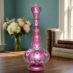 Zahereen LJ144 I Dream of Jennie Genie - Botella de cristal egipcio soplado morado con tapón de morera para regalo y manualidades - Product Image 3
