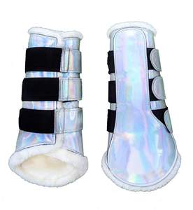 Özelleştirmek logosu Glitter kuzu kabartmak at tıp spor çizmeler binicilik at bacak koruma at Tendon çizmeler - Product Image 6