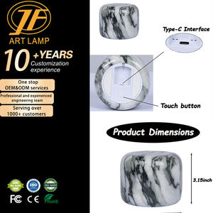 Lámpara de Mesa LED de Mármol Creativa y Decorativa para Sala de Estar, Pasillo Moderno y Dormitorio - Product Image 2