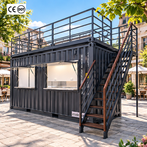 Etodevice Contenedor Móvil de 20 pies para Comida Rápida, Cafetería, <span class=keywords><strong>Bar</strong></span> y Restaurante con Cocina - Product Image 1