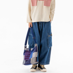 <span class=keywords><strong>Jeans</strong></span> Baggy di Alta Qualità Bufa <span class=keywords><strong>con</strong></span> Grandi Tasche per Uomo, <span class=keywords><strong>Jeans</strong></span> Larghi Stile Hip Hop Streetwear Blu, Pantaloni da Skateboard - Product Image 6