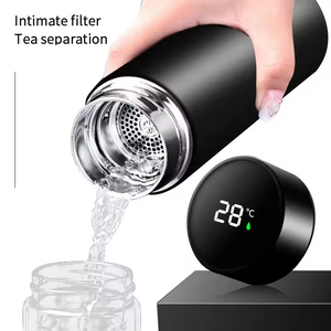 แก้วน้ำกันรั่วกระติกน้ำร้อน LED สำหรับเดินทางกระติกน้ำสแตนเลสสำหรับใส่ชากาแฟแก้วน้ำอัจฉริยะสำหรับใช้ในสำนักงาน - Product Image 4