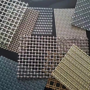 Ventas directas de fábrica de malla de alambre de acero inoxidable para malla de <span class=keywords><strong>metal</strong></span> decorativa hermosa de color dorado - Product Image 2