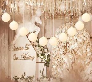 Đèn Trần <span class=keywords><strong>Led</strong></span> Hình Quả Cầu Màu Trắng Sữa Lãng Mạn Đèn Thả Trần Đồ Dùng Trang Trí Sân Khấu Đám Cưới Trang Trí Sự Kiện Tiệc Tùng Phát Sáng - Product Image 4