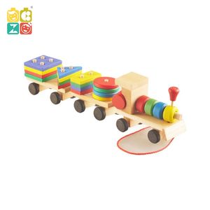 CZ Kids Toy <strong>Wood</strong> Train Truck <strong>Set</strong> Geometric <strong>Blocks</strong> <strong>Sorting</strong> Board Color <strong>Shape</strong> Match <strong>Stacked</strong> Kids Montessori Other Pretend Play Toy - Product Image 6