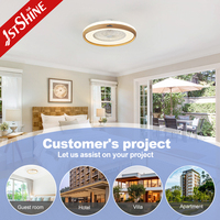 Ventilateur de plafond 1stshine de qualité supérieure, style luxueux, haut de gamme, écologique, confortable, résistant au vent, avec éclairage LED
