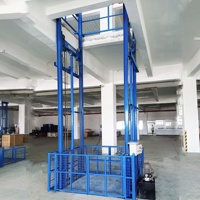 Monte-charge hydraulique vertical pour marchandises, élévateur de fret à rail de guidage pour entrepôt et usage industriel