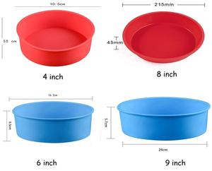 Molde Circular de silicona para pasteles de grado alimenticio 4 <span class=keywords><strong>6</strong></span> 8 9 pulgadas suministro de cocina personalizado molde para hornear horno microondas - Product Image 2