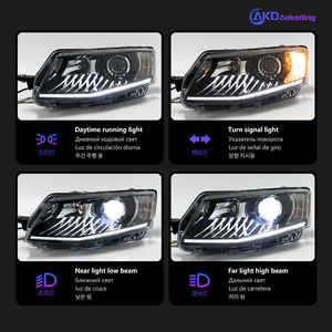 Montaje de faros LED Skoda Octavia 15-17 de alta calidad, actualización de caballo corriendo, ceja blanca, luz dual, temperatura de Color de 6000K - Product Image 4