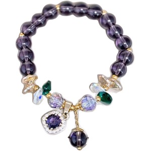 Pulsera de cristal morado para mujer, estilo Instagram, superventas transfronterizo, diseño de nicho, detalles de circonita microincrustada, regalo perfecto - Product Image 5