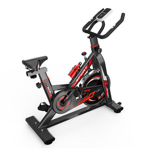 Bicicleta Estática Deportiva para Interiores, Resistencia Ajustable, Equipo de Fitness para el Hogar, Negro Rojo JS2002 - Product Image 2