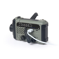 Radio portable NOAA 2000mAh WB diffusion météo AM FM lampe de poche solaire Radio d'urgence avec torche électrique à manivelle SOS