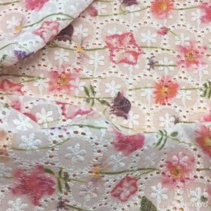 ผ้าคอตตอนปักลายลูกไม้สำหรับเด็กเสื้อผ้าสำหรับ100% ลายเรขาคณิตฉลุลายปักดีไซน์อย่างยั่งยืน - Product Image 4
