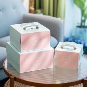 Thiết kế sáng tạo Gấp Giấy boxrecycled giấy các tông bao bì thực phẩm hộp disposablebirthday Bánh hộp đồng bằng - Product Image 5