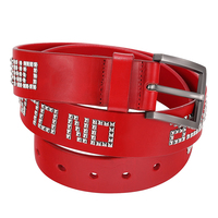 Ceinture Personnalisée en Cuir Véritable avec Clous, Boucle à Ardillon Métallique Style Punk Rock