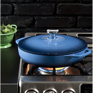 Ensemble d'ustensiles de cuisine en <span class=keywords><strong>fonte</strong></span> émaillée, Casserole peu profonde, poêle française, four néerlandais en <span class=keywords><strong>fonte</strong></span> pour chef - Product Image 3
