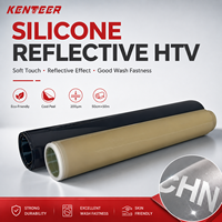 Vinilo Termotransferible Reflectante de Silicona Ecológico, Rollo de Vinilo HTV con Efecto 3D Suave para Camisetas, Ropa, Textil Personalizado