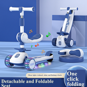 <span class=keywords><strong>Trottinette</strong></span> à <span class=keywords><strong>3</strong></span> <span class=keywords><strong>roues</strong></span> en plastique pour enfants, <span class=keywords><strong>3</strong></span>+ ans, <span class=keywords><strong>3</strong></span>-en-1, siège et guidon, unisexe, voiture à roulettes pour bébé, élargie et épaissie - Product Image 6