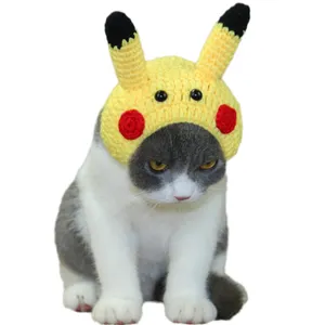 Amazon Menjual Topi Hewan Peliharaan Wol Tenunan Tangan. Halloween Topi Pikachu Lucu untuk Hewan Peliharaan Peralatan Hewan Peliharaan Lucu Topi Lucu