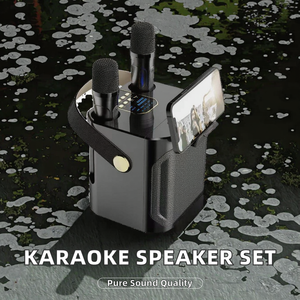 ลำโพงคาราโอเกะพกพา 3000mAh สำหรับ<span class=keywords><strong>เครื่อง</strong></span>เล่น MP3 5.4 นิ้ว พร้อมซับวูฟเฟอร์ ช่องต่อ USB/AUX ไมโครโฟน 2 ตัว สำหรับงานปาร์ตี้ครอบครัวกลางแจ้ง - Product Image 5