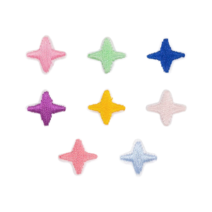 Haute qualité 3D PVC Chenille patchs coloré étoile broderie tissu pour vêtements pour enfants patchs brodés à la main - Product Image 1