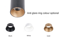 Laiton doré blanc noir couleur anneau lustre moderne lustre café restaurant cube design simple suspension cylindrique