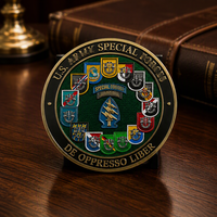 Stock the Quiet Professionals 1952 Present Relief Coin Green Beret Dagger Arrow Antique Gold Souvenir Metal Craft Challenge Coin