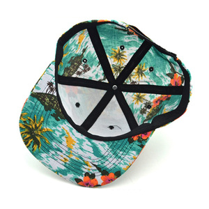 Tùy Chỉnh Hawaii Hoa In Ấn <span class=keywords><strong>5</strong></span> Bảng Điều Chỉnh Snapback <span class=keywords><strong>Cap</strong></span> Hat Màu Xanh Lá Cây Mô Hình Unisex Thời Trang Bóng Chày Mũ Bán Buôn Và Tùy Chỉnh - Product Image 6