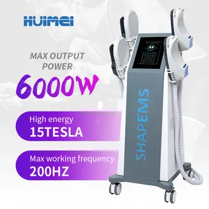 Portable Electromagnetic 4 Handles Emslim Neo Body Slimming Ems Shaping Sculpting Machine 15 Tesla