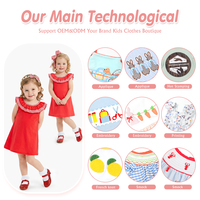 Ensemble de vêtements pour enfants Puresun, dernier design, volants, tissu seersucker, vêtements pour enfants personnalisés, coton, ensembles de vêtements d'été pour filles