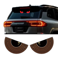 Luz Decorativa LED para Ventana Trasera de Coche, Ojo de Diablo, Luz Ambiental USB, Forma Triangular/Semicircular, Material Plástico, Nueva
