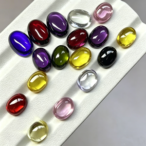 Pierre de zircone cubique ovale taillée en cabochon, prix de gros usine, pour la fabrication de bijoux - Product Image 1