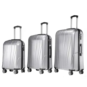 PCフィルム付き高品質ABSスーツケース光沢のあるフロントデザインの荷物セット4つのダブルホイール付き