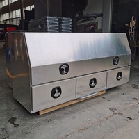 Boîte à outils en aluminium à 3 tiroirs pour camion utilitaire, boîtes à tiroirs coulissants pour remorques de camions