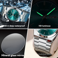 Montre Business Étanche Homme, Montre Quartz Décontractée Homme, Reloj Hombre, Montre Sport Tous Acier Affichage Heure et Jour