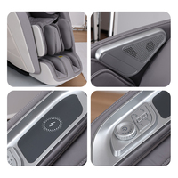 Fauteuil de massage zéro gravité ZhouQi 3D Shiatsu avec airbags intégraux, rouleaux de massage des mollets, Bluetooth, LED et ions négatifs pour spa à domicile