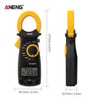 Mini multimètre numérique à pince, ampèremètre, testeur de tension AC/DC et de résistance avec fonction de test sonore ANENG DT3266F