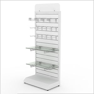 Custom Floor Standing Metal Slatwall Mobile Accessories Hook Display Rack for Retail <strong>Store</strong> - Product Image 3