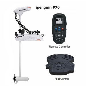 Moteur de pêche à la traîne 12V pour eau salée/eau douce, 70lbs de poussée, arbre de 54 pouces, avec télécommande sans fil et support à dégagement rapide - Product Image 1