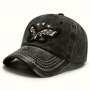หมวกแบบกำหนดเอง ออกแบบ OEM หมวกทรง Trucker ผ้าหนังกลับ 6 แผง ไม่มีตาข่าย ปักลาย - Product Image 6