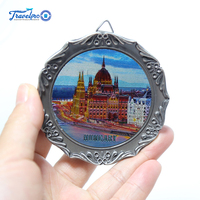 Aimant de réfrigérateur personnalisé personnalisé Italie Milano 3D en alliage de zinc nickelé brillant Logo gravé Cadeau promotionnel-Travelpro TMM300