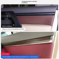 Untuk Model Land Cruiser 200 High-trim Tahun 2008-2011 Set Trim Interior Rosewood; 7-Piece Suku Cadang Pengganti LC200 Pusat Pintu