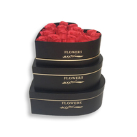 En stock, grandes boîtes en carton de taille mini pour cadeaux, boîtes à fleurs en forme de cœur, ensemble de boîtes à fleurs en forme de cœur